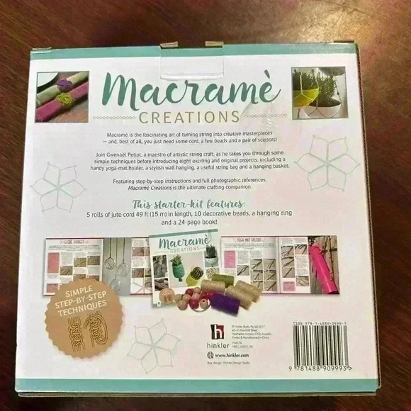 NIB Macrame Creations Kit. Beginners. Jute And Beads. - Picture 2 of 7